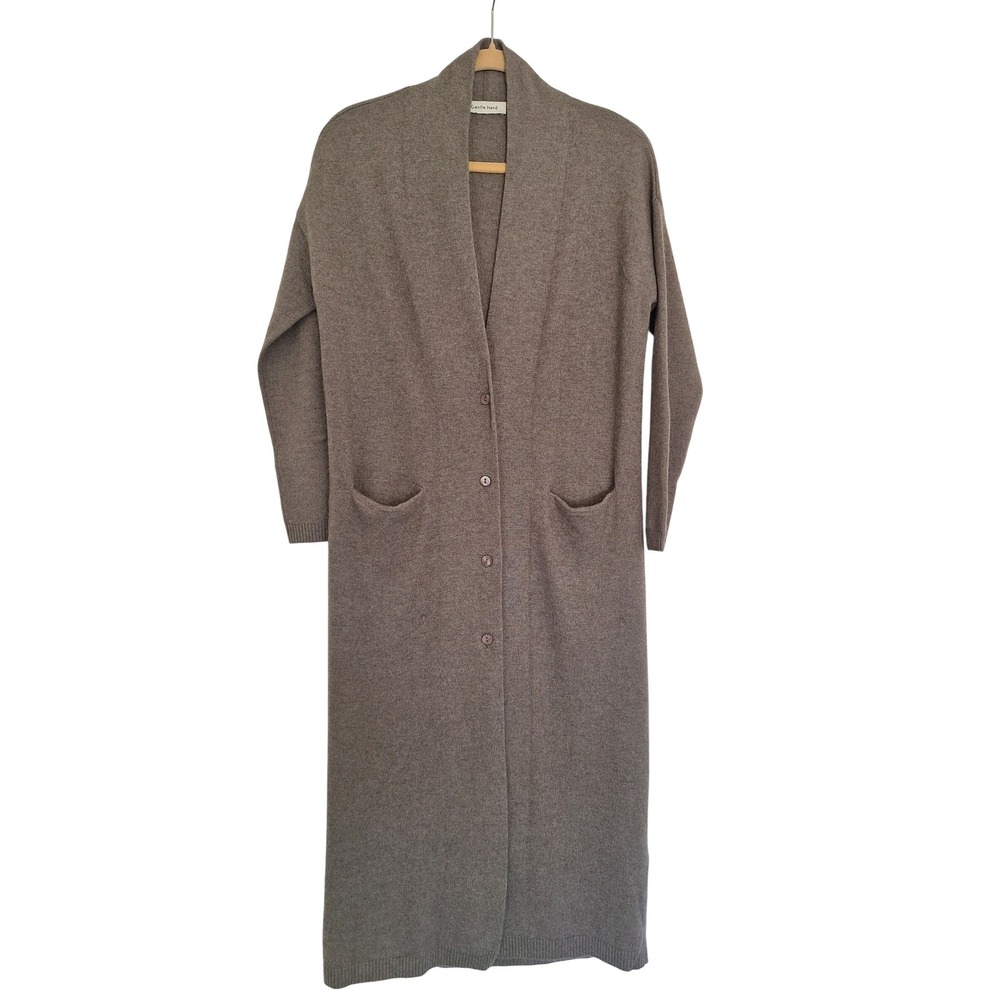 Gentle Herd Women s Open-Front Wool And Cachmere  Cardigsn Coat  Size Small